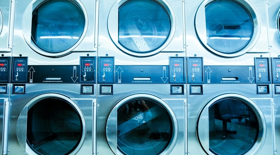 Washing machines at the laundromat