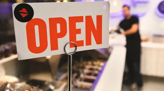 Business open sign