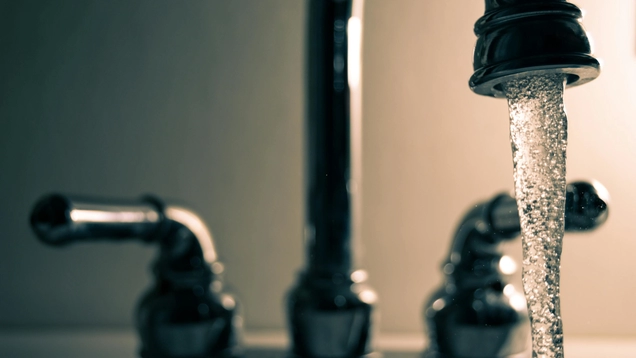 Water faucet with water
